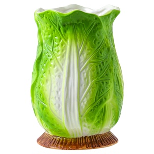 白菜造型陶瓷筷笼厨房置物架新款高颜值沥水筷子筒家用刀叉收纳盒