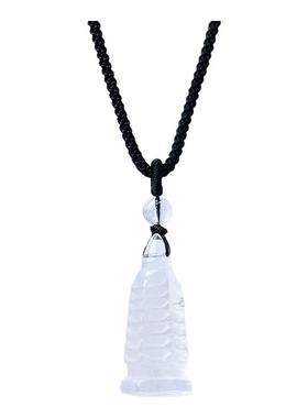 白水晶文昌塔吊坠学生挂件钥匙扣