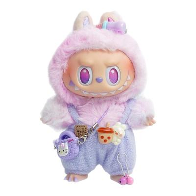 Labubu3.0前方高能幸运紫色娃衣套装希望拉布布衣服棉花娃着替装