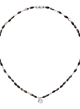 森製棕色系复古天然贝壳珠串项链