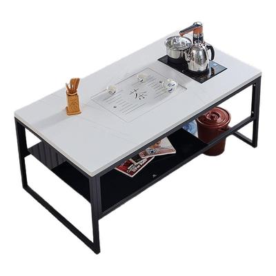 新中式岩板功夫茶几茶台轻奢网红茶桌组合茶台办公室泡茶一体组装