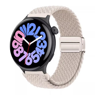 适用于荣耀手表GS5表带新款磁吸扣编织回环腕带荣耀手表fit尼龙弹力智能运动手表活力版雅致版男女透气替换带