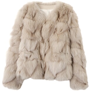 「少量现货」韩雨嘉芬兰进口狐狸毛毛绒冬季高级感短款女皮草外套