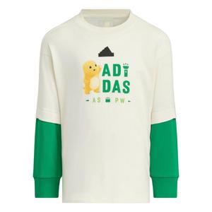 奶龙联名速干宽松长袖T恤男小童秋季adidas阿迪达斯官方轻运动