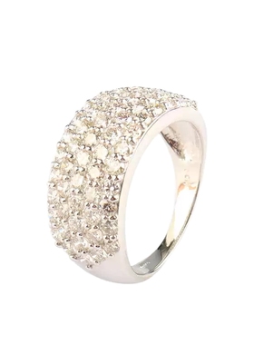 中古95新日本进口群镶钻石52号戒指