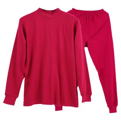 女纯棉棉秋衣秋裤大码内衣套装