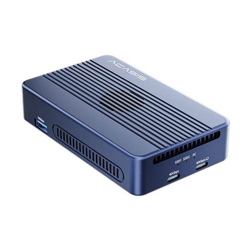 阿卡西斯双盘位硬盘盒扩展坞兼容雷电4/3m2固态7440移动外接盒