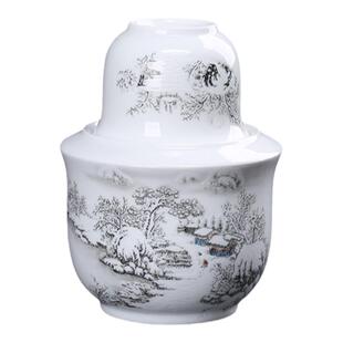 黄酒温酒器烫酒家用陶瓷老式中国风酒具套装烈酒白酒热温酒壶二两