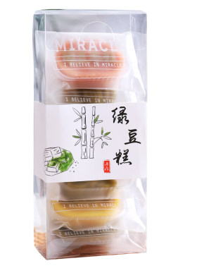 绿豆糕包装盒透明雪花奶枣曲奇饼