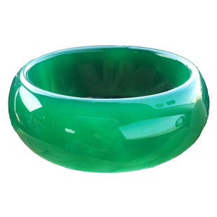 天然正品玉镯子巴西绿玛瑙手镯女少加宽版红色旺夫真玉手镯带证书