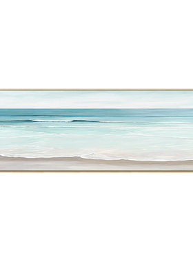 现代简约抽象风景大海沙发装饰画