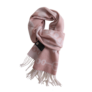 意大利L*P小山羊绒双面围巾提花加厚围脖披肩女冬季2025新款送礼