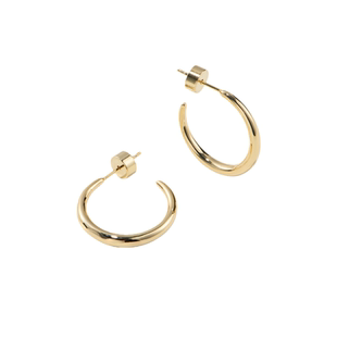 【925银针·C型hoop素圈耳环2cm】通勤百搭简约高级感法式小耳圈