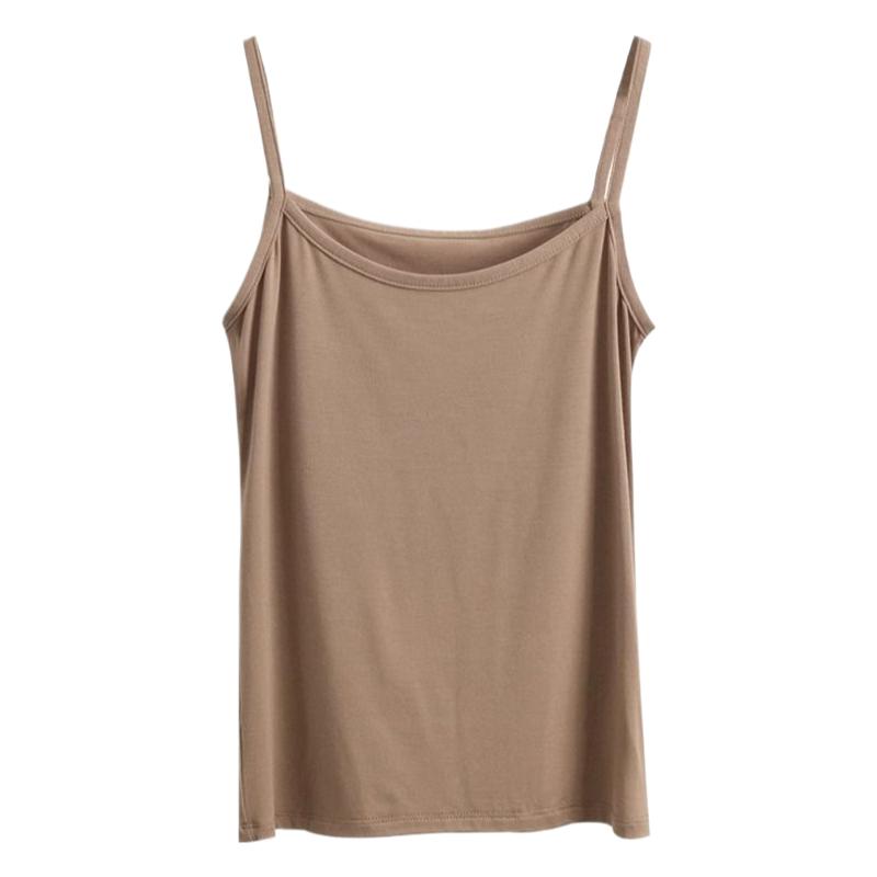 遮副乳吊带背心女内搭莫代尔打底衫肤色背心夏季大码遮肚肉色上衣