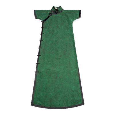 旧事太古系经典款龟纹香云纱旗袍