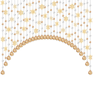 水晶珠帘门帘装饰雪花过道客厅卧室卫生间珠链成品隔断帘免打孔