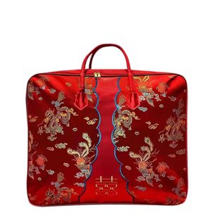 结婚被子收纳袋红色陪嫁喜被四件套手提袋子婚庆棉被包装袋牛津布