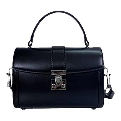 欧尚典高级感进口牛皮锁扣小方包