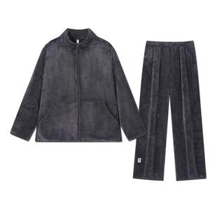 BE珊瑚绒睡衣男款冬季加绒加厚冬天家居服情侣套装冬装秋冬可外穿