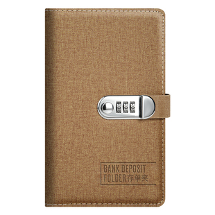 存单收纳本存折定期存单专用夹银行纸质票据存单夹收纳册防水带密码锁高档多功能支票储蓄卡存款单存折收纳本