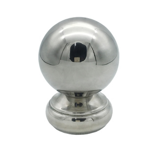 不锈钢圆连体球座 楼梯围栏扶手柱头装饰焊接装饰配件圆球球托座