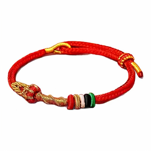 【杭州灵隐】2026本命年红绳手链女属马红色太岁手绳手工编织礼物