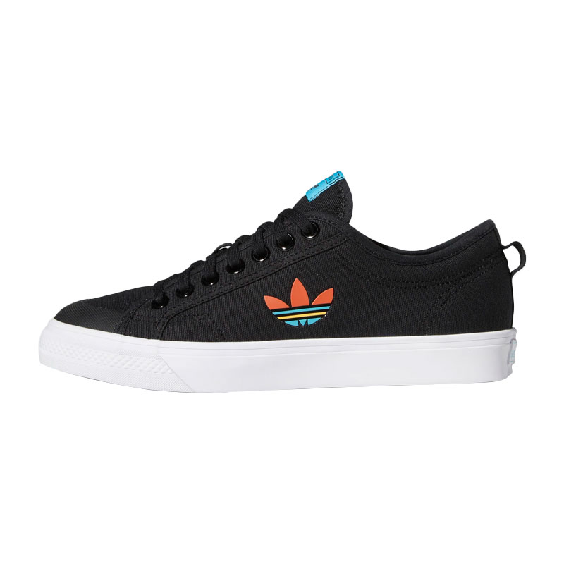 Adidas三叶草彩虹低帮帆布板鞋