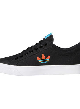 Adidas三叶草彩虹低帮帆布板鞋
