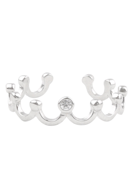 ins纯银闪亮锆石戒子