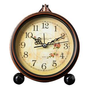 复古闹钟时钟摆台式钟表座钟桌面摆件客厅老人专用超静音2025起床