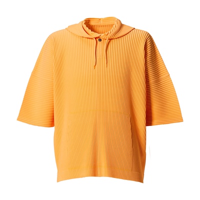 三宅风褶皱男装新款夏季圆领卫衣