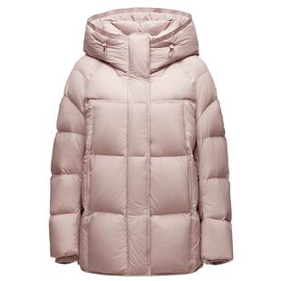 坦博尔女装羽绒服连帽短款轻盈保暖外套修身廓形面包服暖肩科技