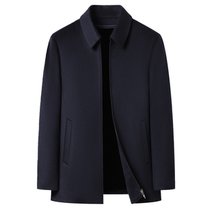 狄斯仑山羊绒大衣男士高端冬季白鹅绒水貂内胆可拆卸行政夹克外套