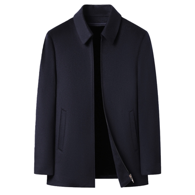 100%山羊绒男士貂绒内胆商务夹克