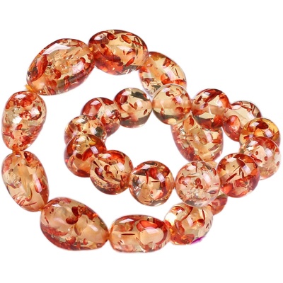 波罗的海爆花琥珀随形手链蜜蜡