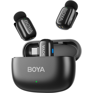 博雅BOYA mini2迷你麦克风 无线夹领式直播降噪小专业收音录音器