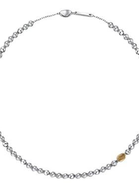 HESPER天然黄水晶磨砂珠珠项链