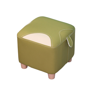 猫抓皮凳实木小凳子家用穿换鞋凳茶几矮凳简约现代创意凳儿童板凳