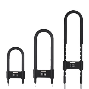 密码u型锁锁挂锁玻璃门防水u形锁门锁锁具锁家用加长防盗双开铁门