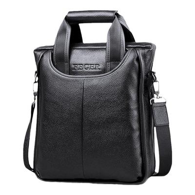 竖款真皮斜挎包男款头层牛皮