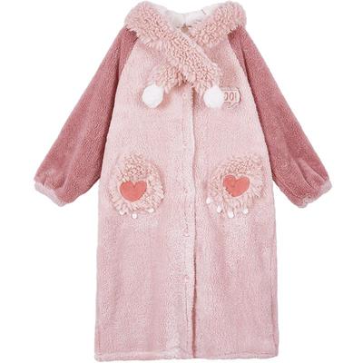 情侣珊瑚绒睡衣小怪兽可爱