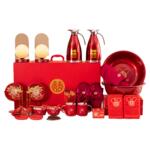 唐呈高档陪嫁套装女方结婚用品大全长明灯洗漱杯备婚物品娘家嫁妆