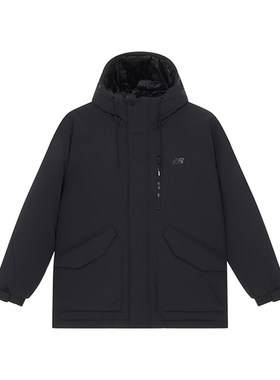 New Balance/NB派克羽绒服连帽男保暖新款女纯色工装外套AMJ44312