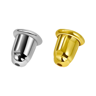 925纯银耳堵耳钉固定扣耳帽防掉硅胶防滑塞耳环后塞拖头18k金配件