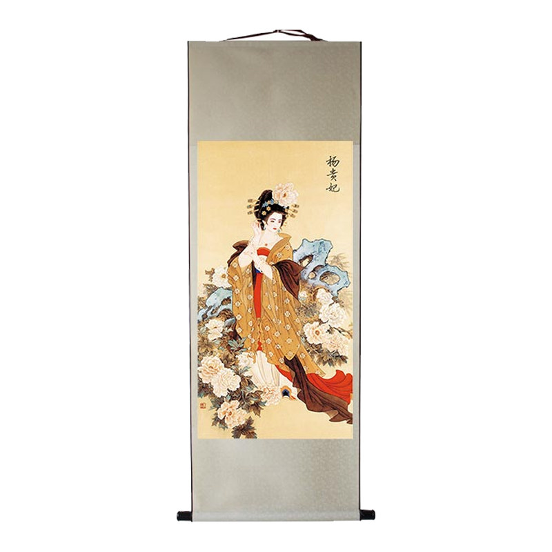 挂画工厂直销卷轴画四大美女挂轴