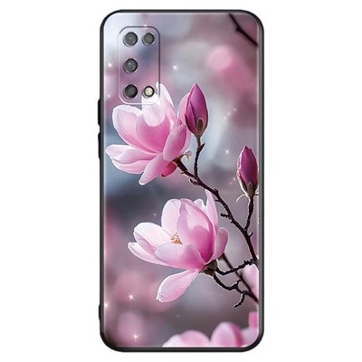 luckrider适用于oppok7x手机壳oopp挂绳perm00超好看realmeq2防摔保护套realmev5软胶oopp春天花卉k7x高级感e