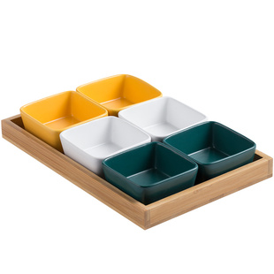 创意水果盘分格零食盘子陶瓷碟子KTV果盘点心茶点小吃盘酱料碟子