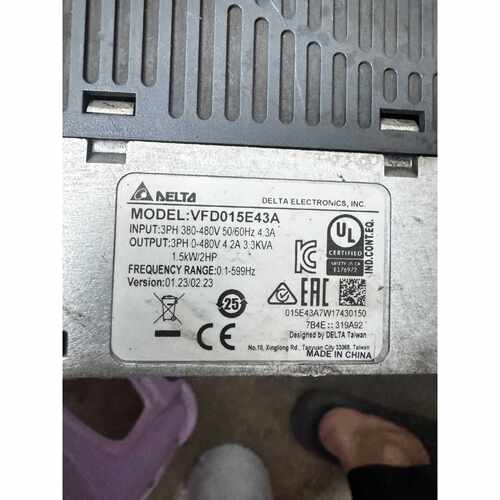 议价台达DELTA变频器 VFD015E43A，工厂拆机件，成色