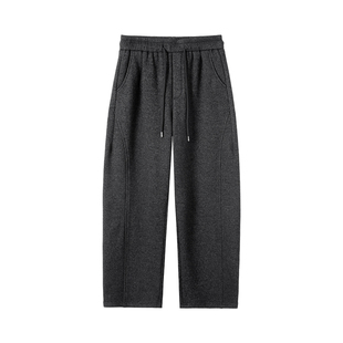 NYHSUGOO/南乙冬季复合石墨烯考拉绒保暖男士弯刀55096加厚休闲裤