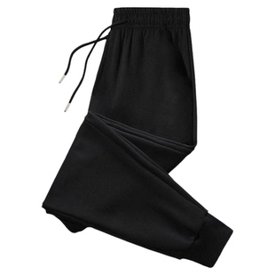 冬季加绒运动裤男裤休闲裤男士卫裤加厚保暖加长束脚秋冬款裤子男